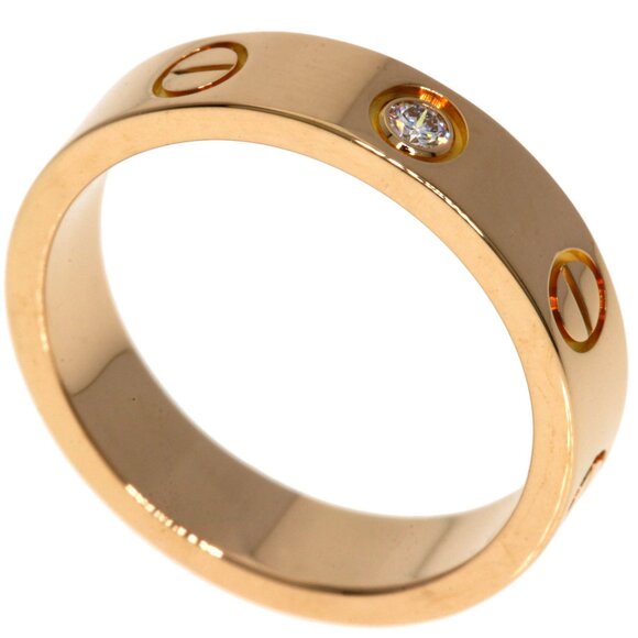 CARTIER 18k Gold Diamond Love Ring #47 - Picture 9 of 9